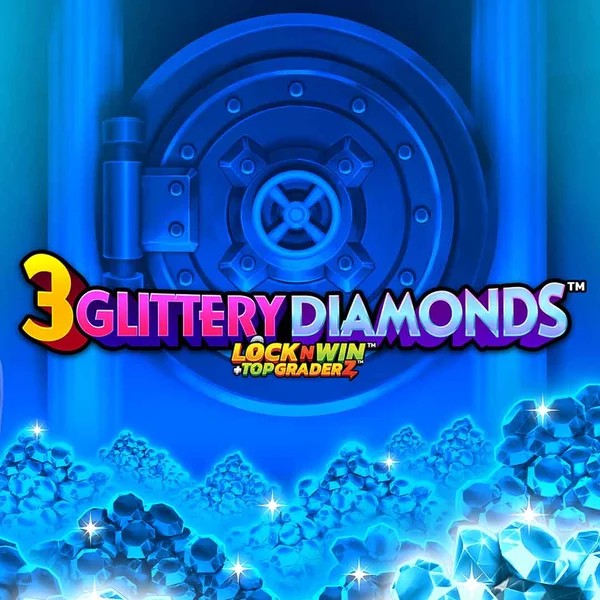 3 Glittery Diamonds by PearFiction Studios, showcased at x3bets.uk.com – game logo
